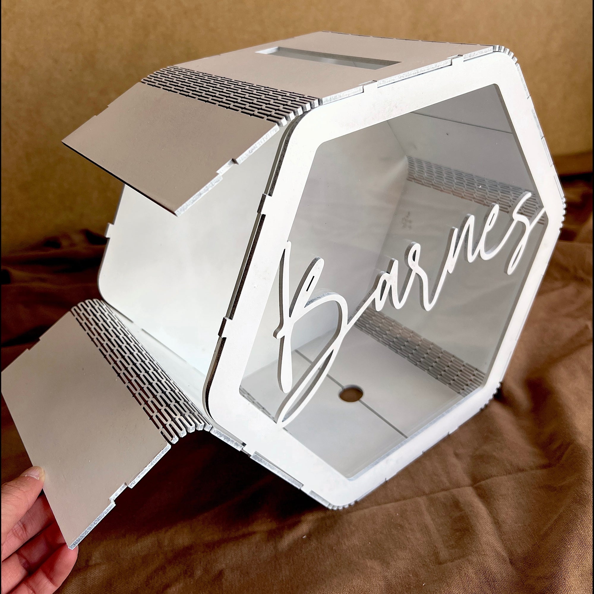 Custom Made Laser Cut Plywood Wishing Well Box, Personalised Name & Date Money, Envelope, Card Boxes, Rustic Wedding Memory Keepsake Gift