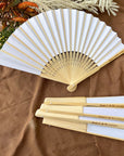 Personalised Bamboo Destination/ Garden/ Beach Wedding Fan, Engraved Wooden Foldable Paper Hand Fans, Custom Logo Corporate Gift, Party Festival Dance