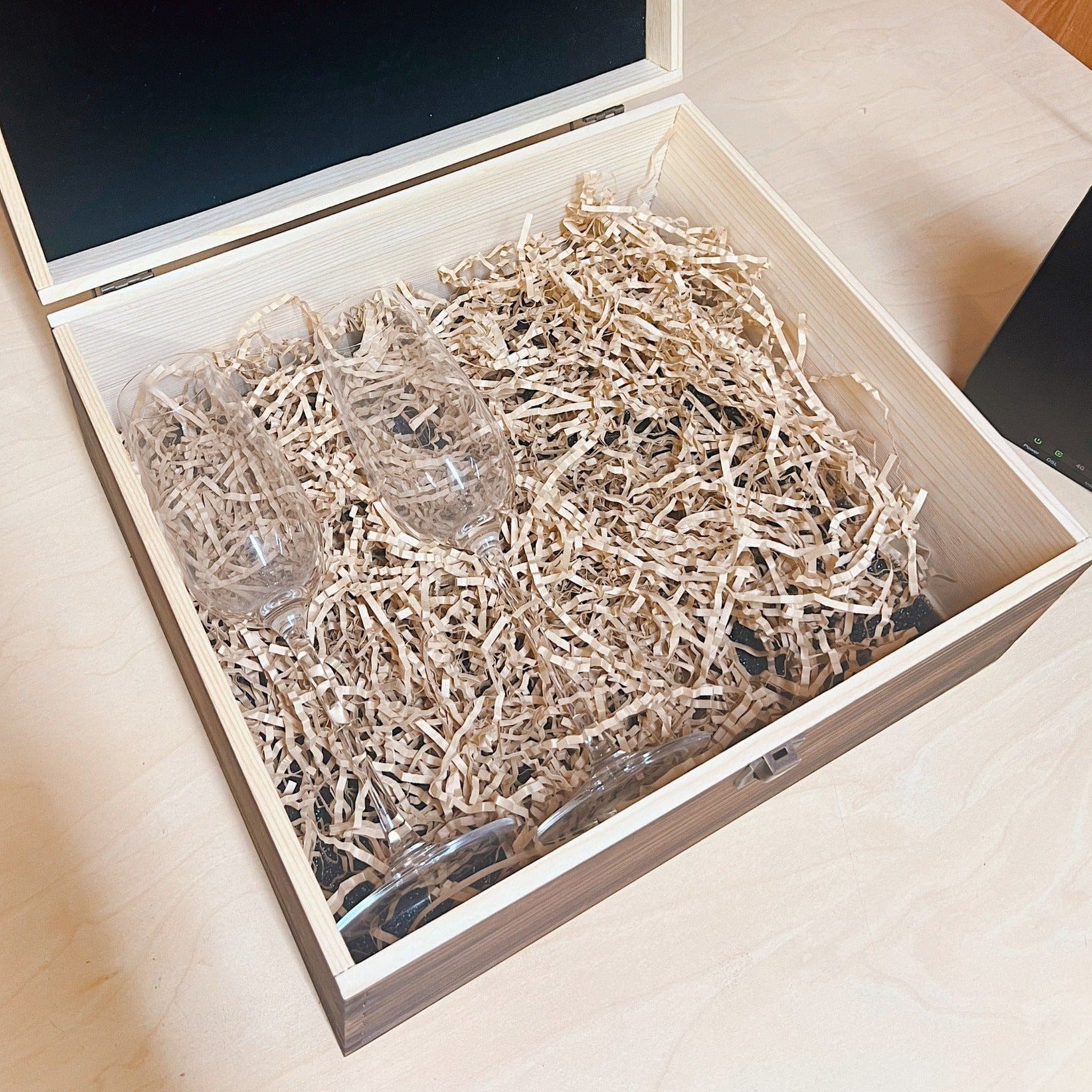 Custom Engraved Vintage Wooden Keepsake/ Triple Wine Box, Personalised Wedding Favours, Birthday, Corporate Storage Jewellery Gift Storage