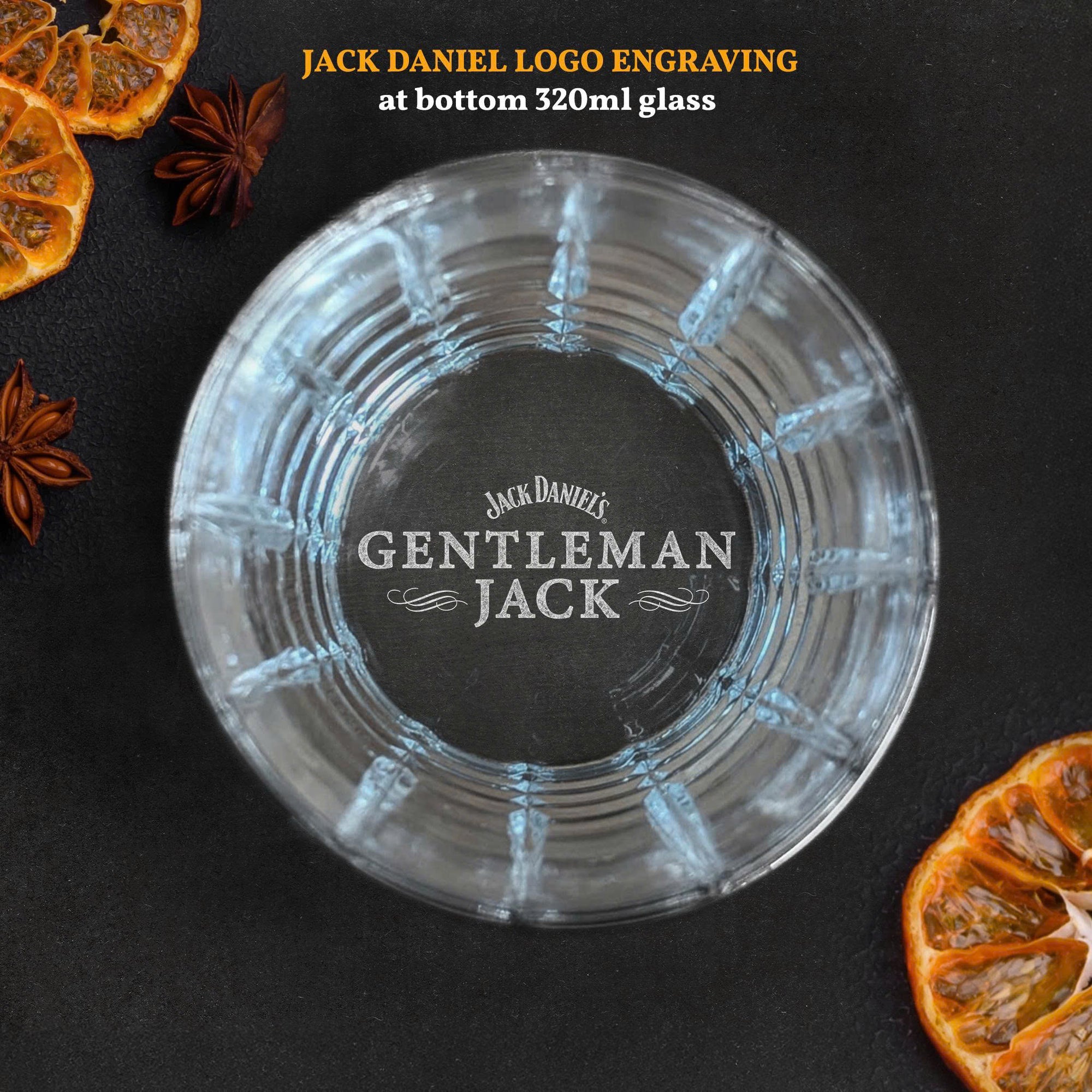 Personalised Initials Engraving Whiskey Glass with printed box