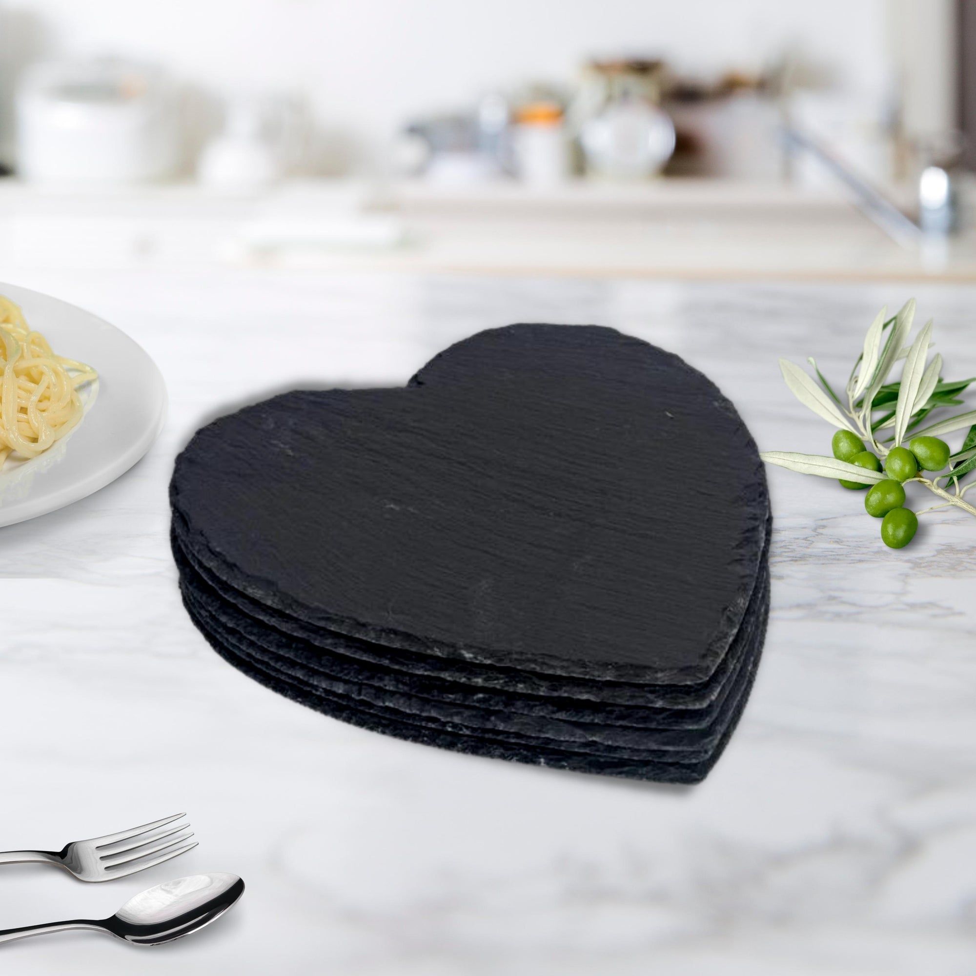 Personalised Heart Slate Serving Cheese Board, Custom Engraved Charcuterie Platter Placemat, Wedding Anniversary Corporate Housewarming Gift