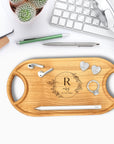 Personalised Wooden Jewellery/ Tech/ Office/Serving/Catchall Tray, Custom Engraved Timber Organiser, Birthday, Housewarming Gift for Her Him