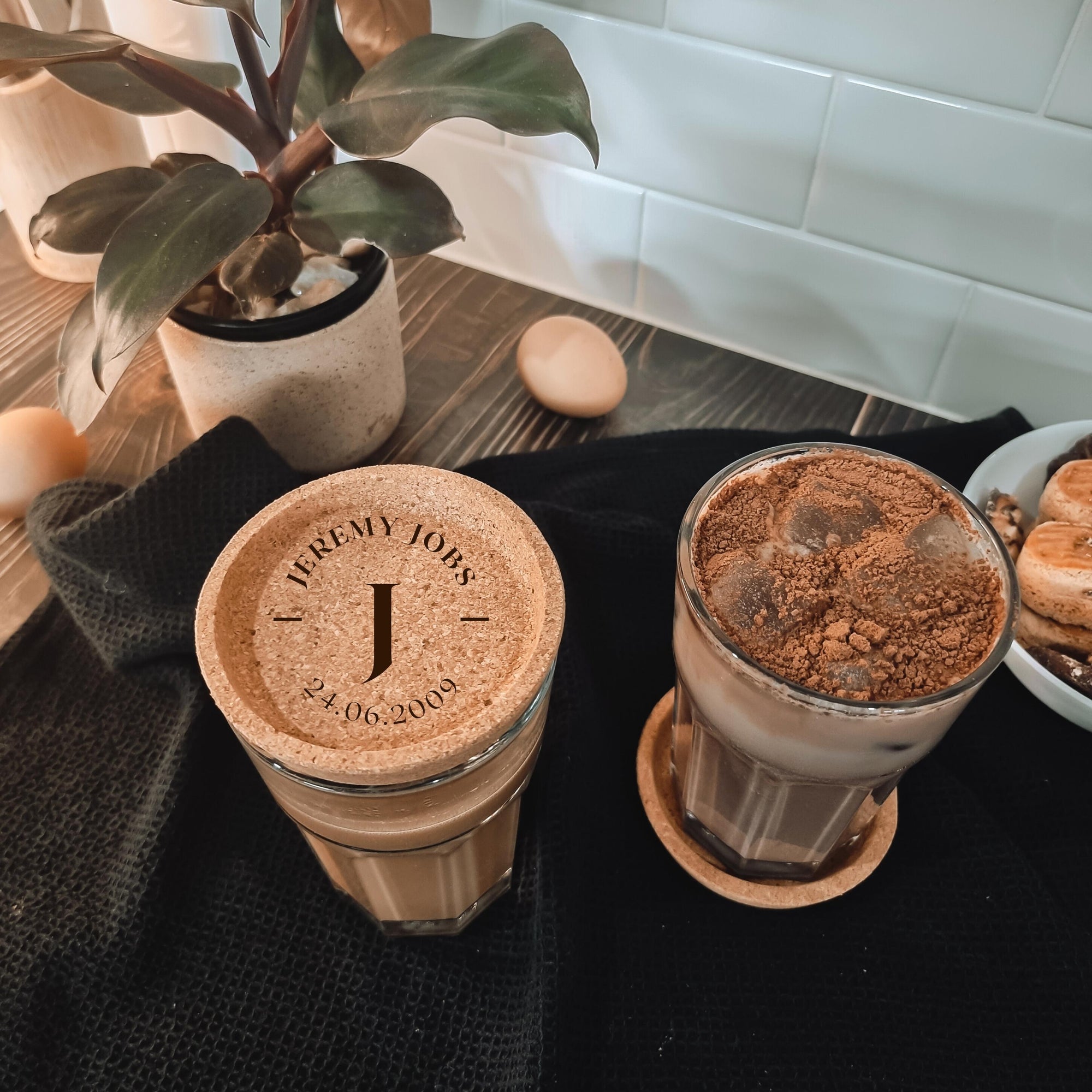 Personalised Round Cork Coaster/ Lid