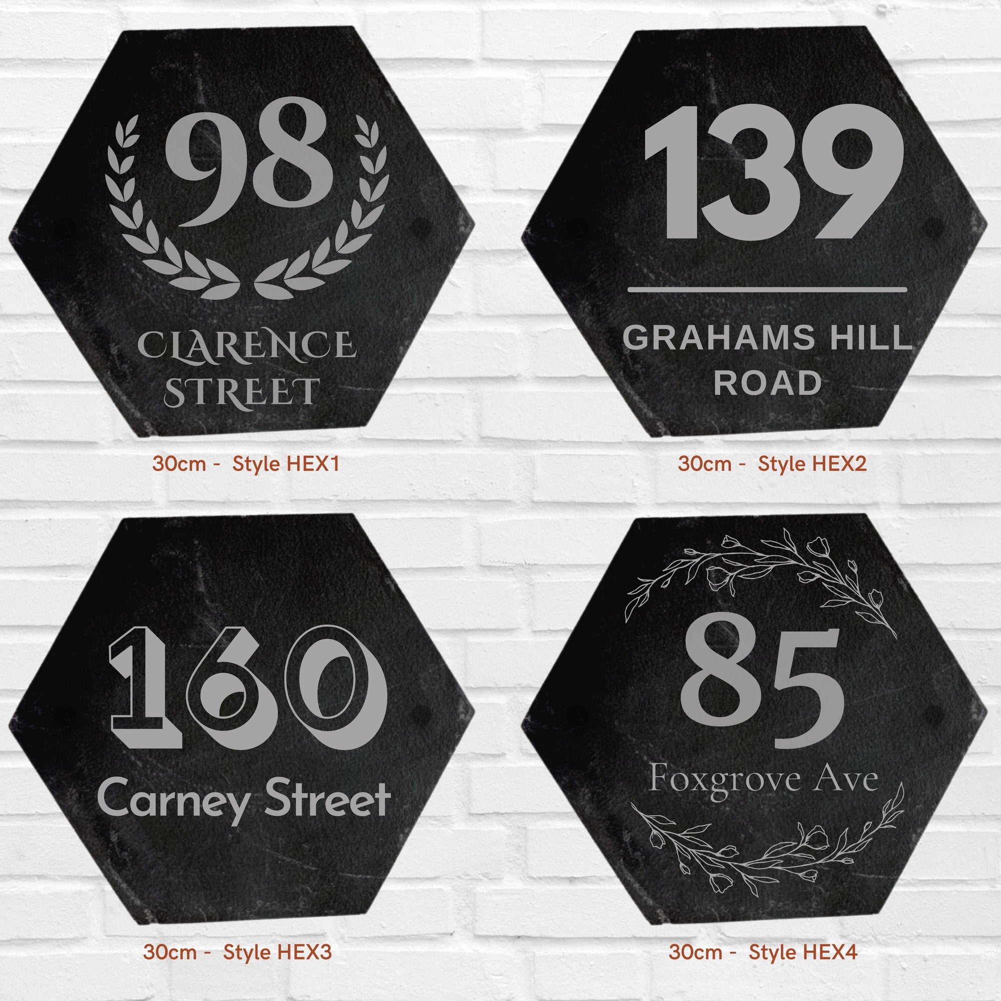 Personalised Multi Shape Slate Door Number Plaque/ House Name Sign/ Charcoal Plate Custom Engraved Gate/ Rustic Farmhouse Signage/ House Warming Gift