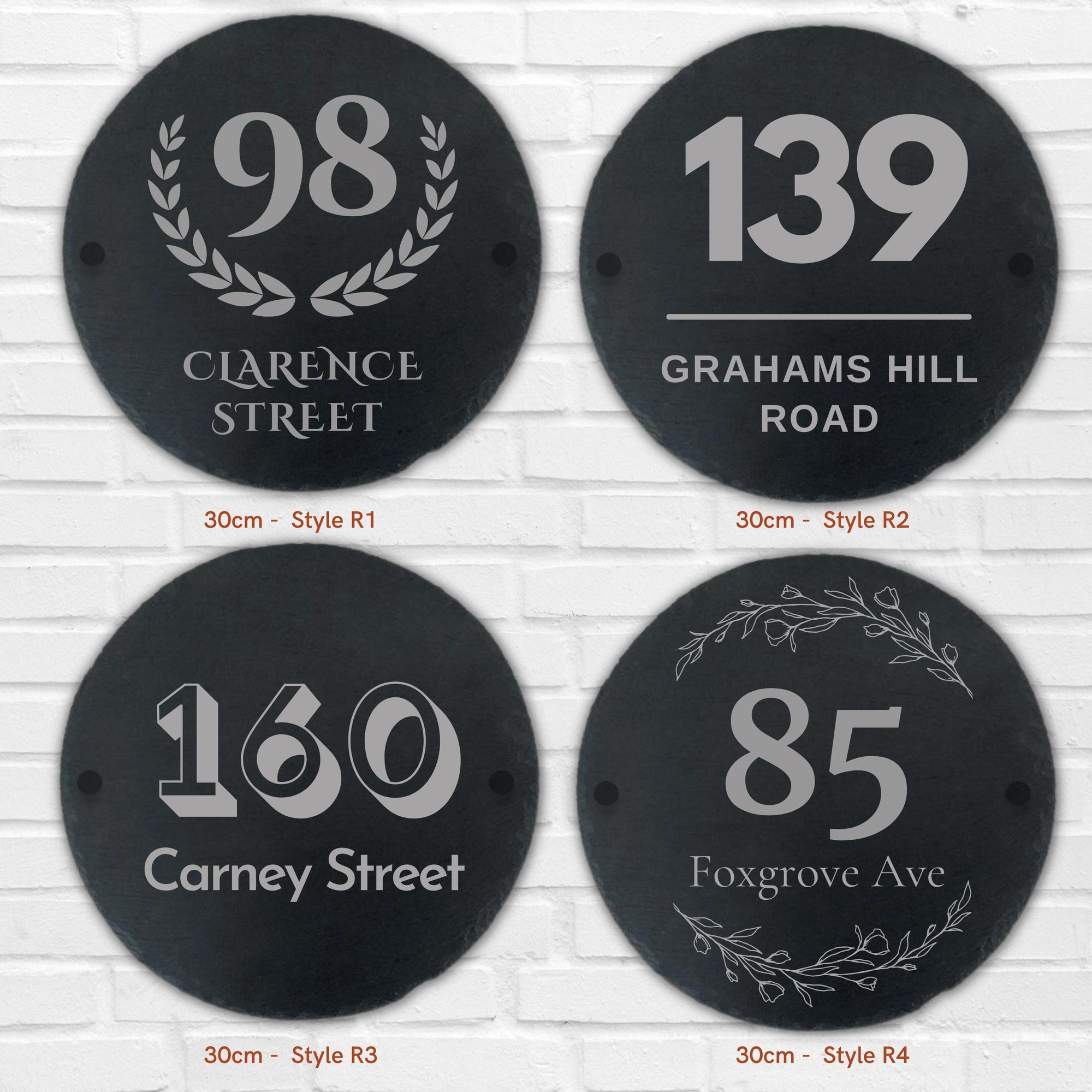 Personalised Multi Shape Slate Door Number Plaque/ House Name Sign/ Charcoal Plate Custom Engraved Gate/ Rustic Farmhouse Signage/ House Warming Gift