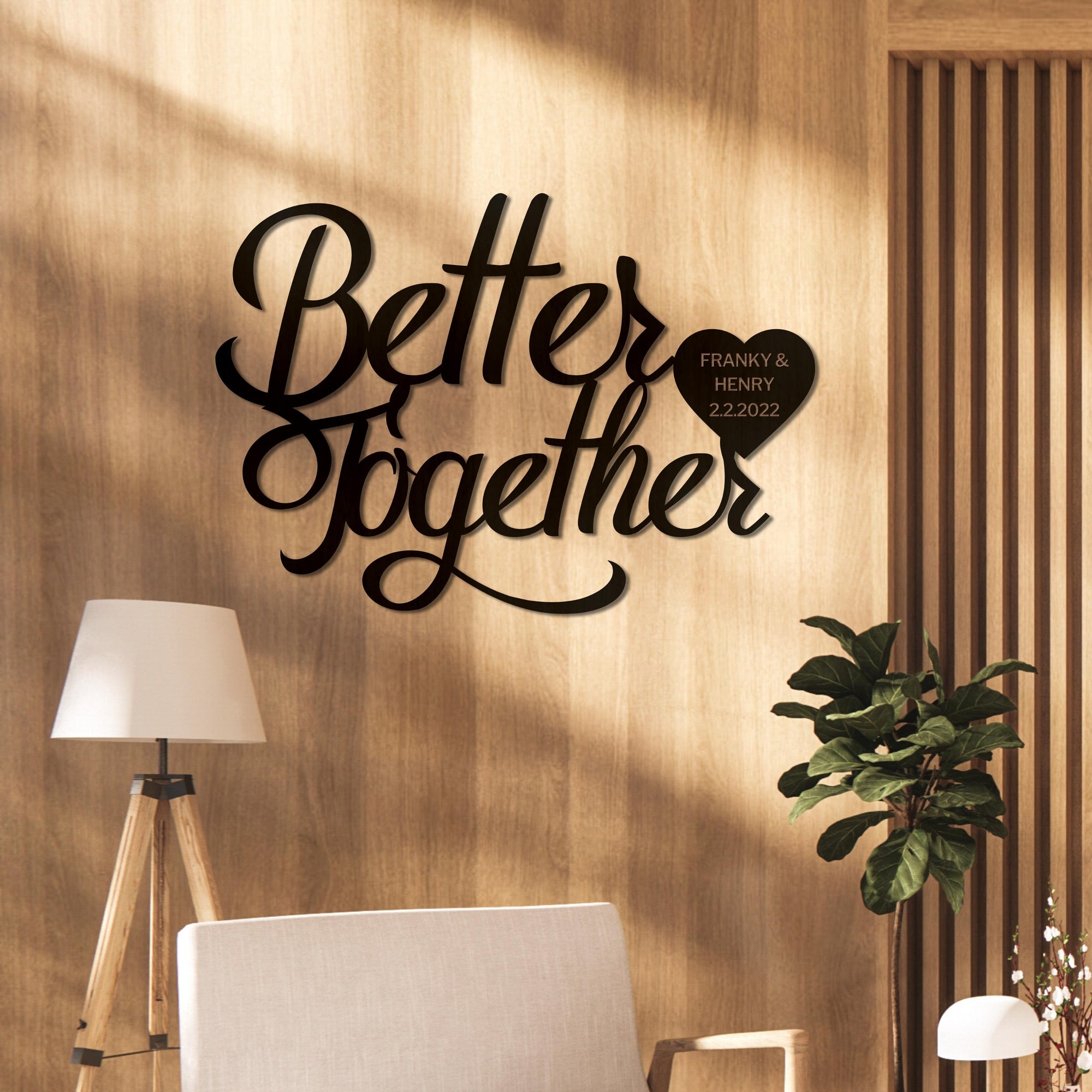 Custom Wooden/ Acrylic Better Together Wedding Hanging Sign, Personalised Name & Date Signage, Hedge Photo Prop, Event Wall Hoop, Bridal Shower, Anniversary, Stag Hens Party, Birthday Backdrop Decor