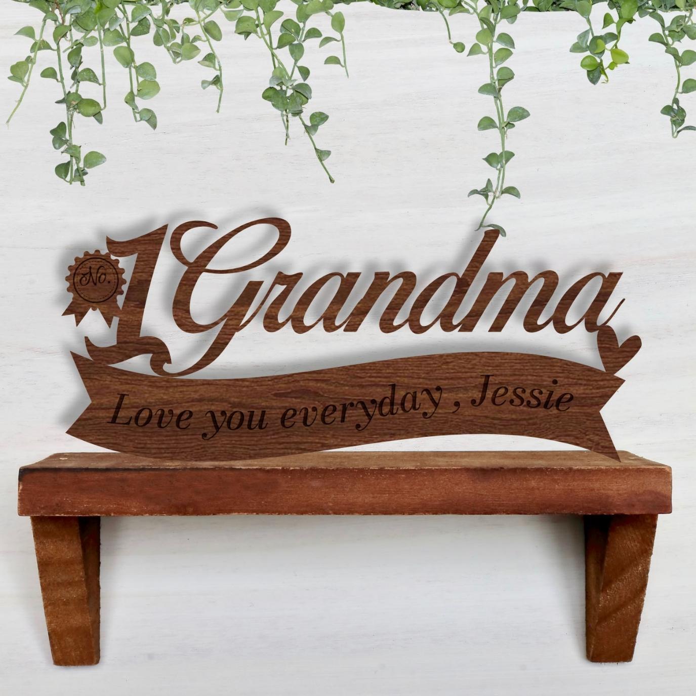 Custom Wooden/ Acrylic No. One Mom/ Grandma Sign, Happy Mother's Day,