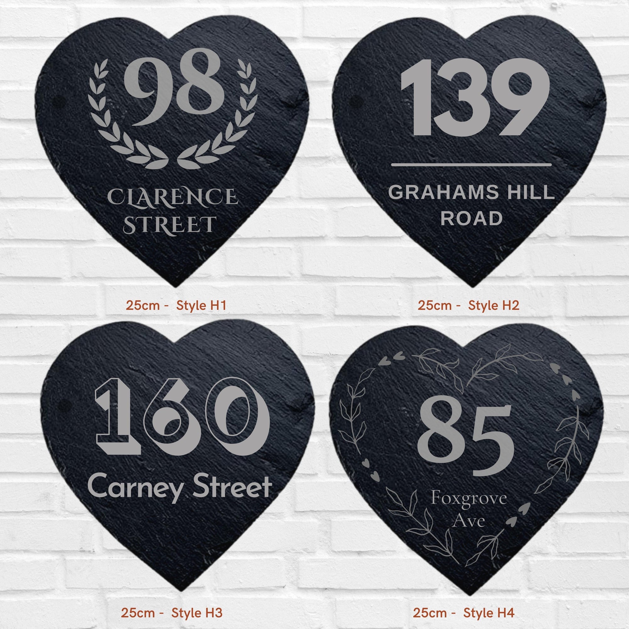 Personalised Multi Shape Slate Door Number Plaque/ House Name Sign/ Charcoal Plate Custom Engraved Gate/ Rustic Farmhouse Signage/ House Warming Gift