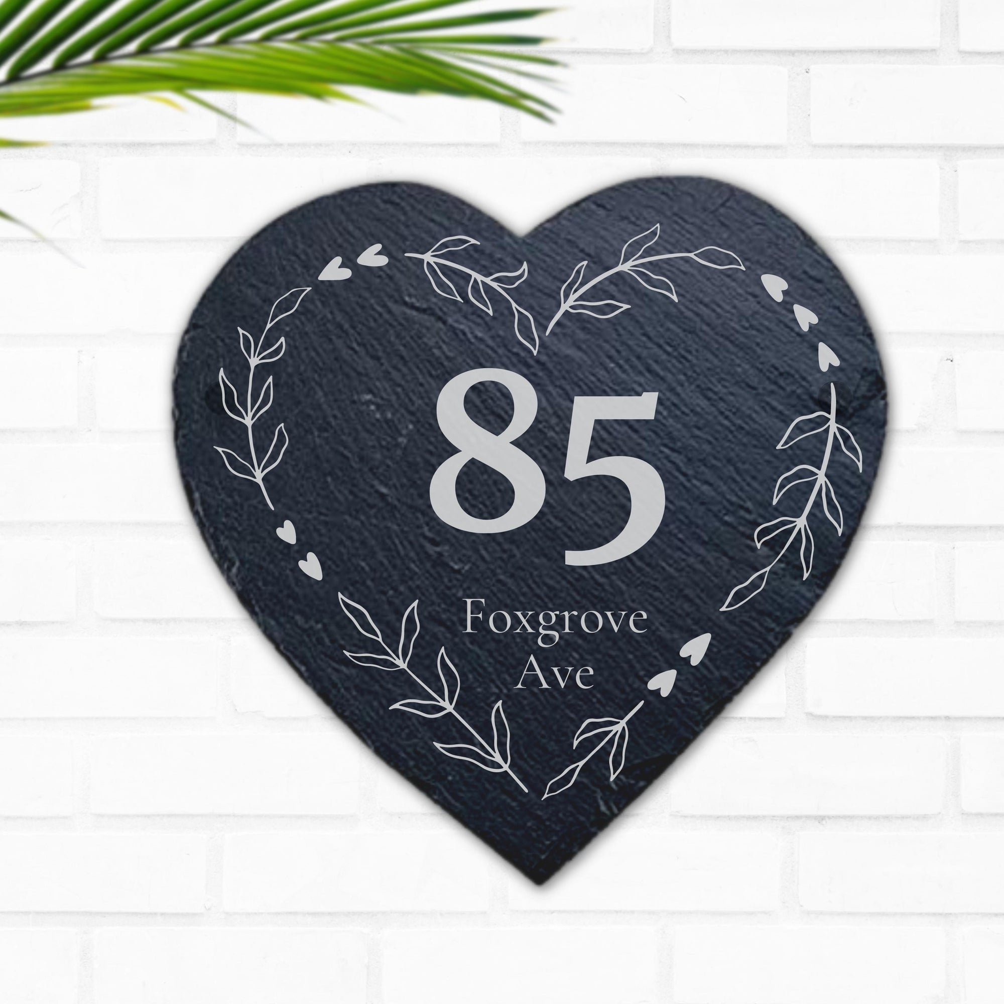 Personalised Multi Shape Slate Door Number Plaque/ House Name Sign/ Charcoal Plate Custom Engraved Gate/ Rustic Farmhouse Signage/ House Warming Gift