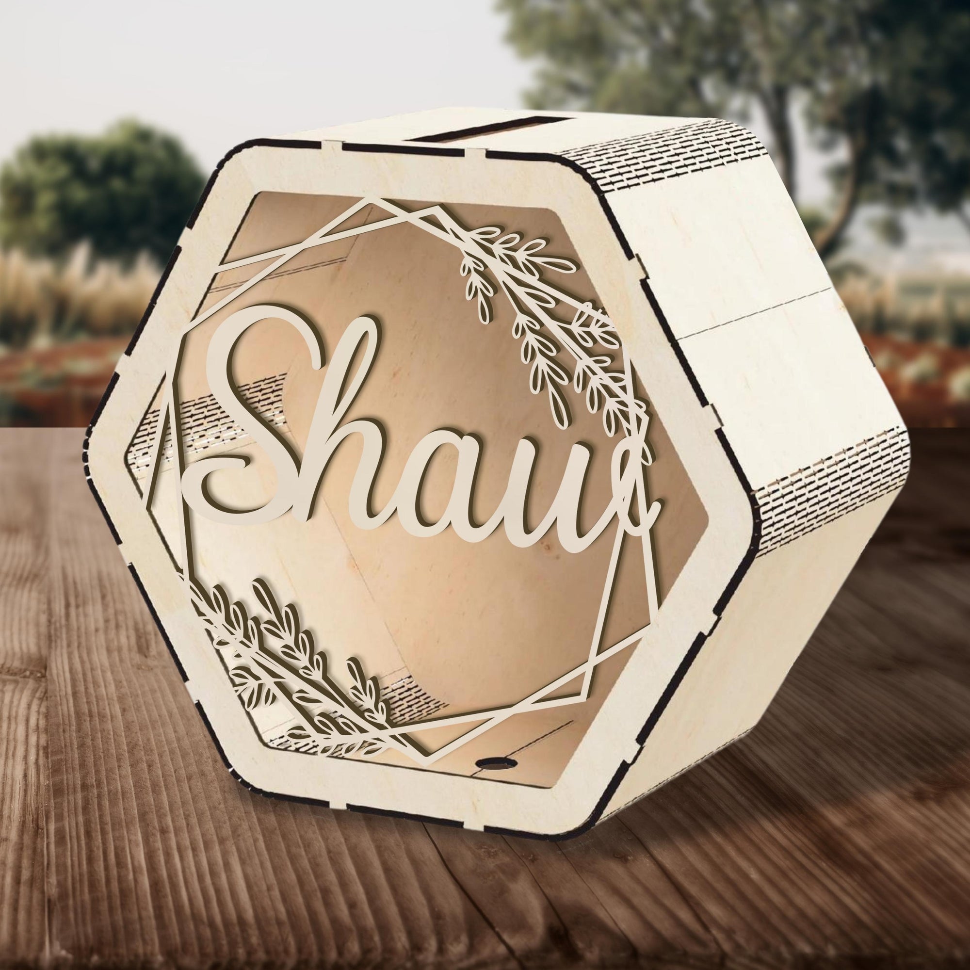 Custom Made Laser Cut Plywood Wishing Well Box, Personalised Name & Date Money, Envelope, Card Boxes, Rustic Wedding Memory Keepsake Gift