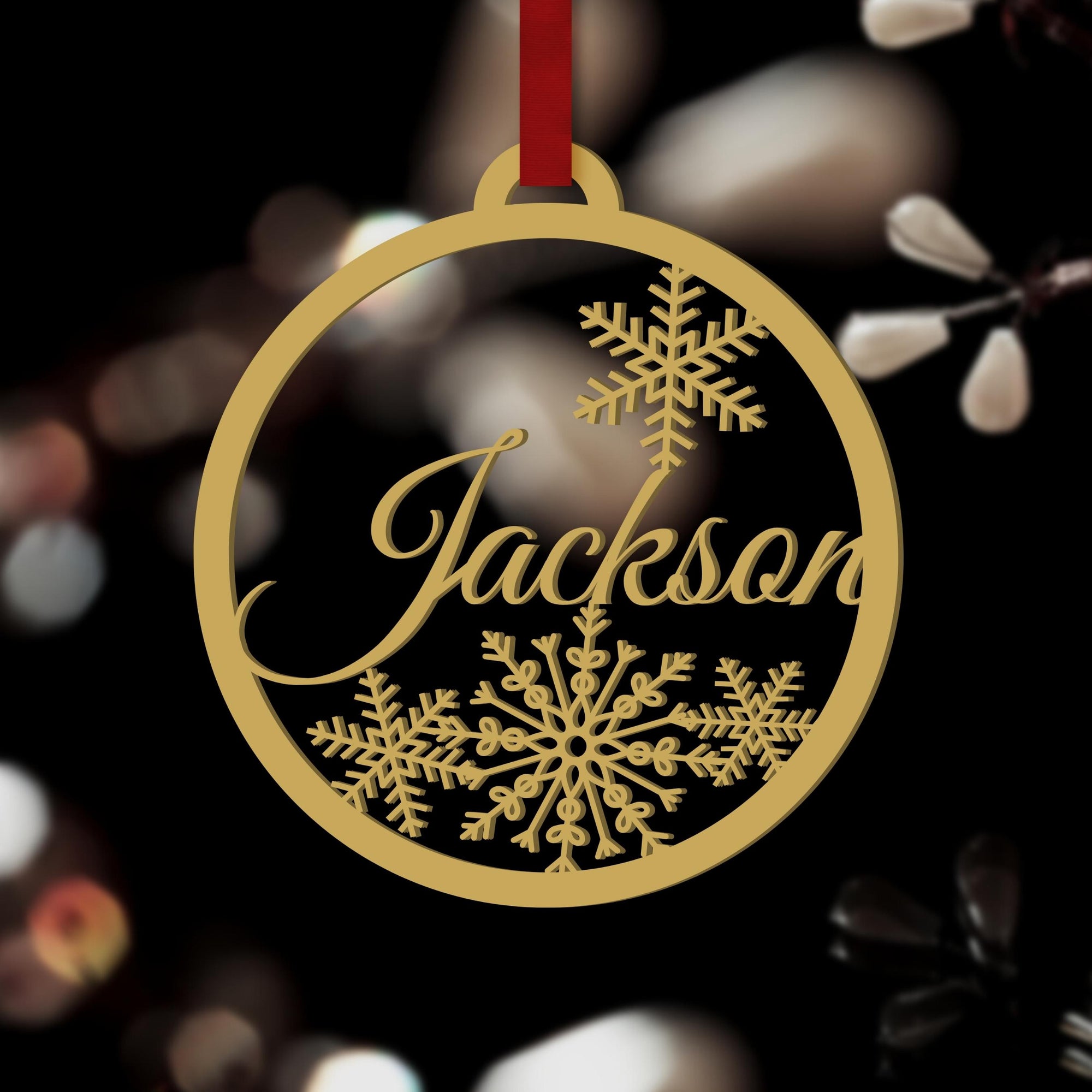 Personalised Custom Name Christmas Snowy Baubles, Wooden/ Acrylic Hanging Tree Merry Xmas, Happy New Year Ornament, Decor Housewarming Gift Tags