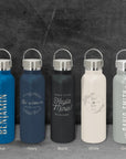 Personalised Engraved Stainless Steel Insulated Water Bottle, Laser Cut Custom Logo, Travel Thermal Drink, Corporate Birthday Teacher Gift