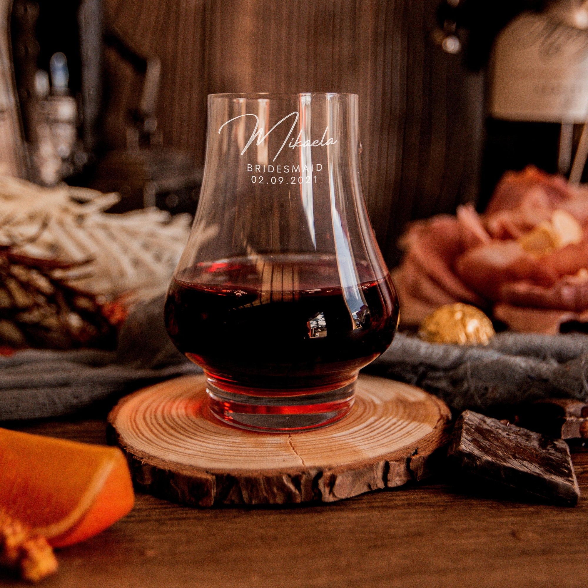 Engraved 260ml Whiskey Europe Crystal Glass, Personalised Custom Monogram Tumbler, Housewarming/ Groomsmen Wedding Favours/ Christmas Gift