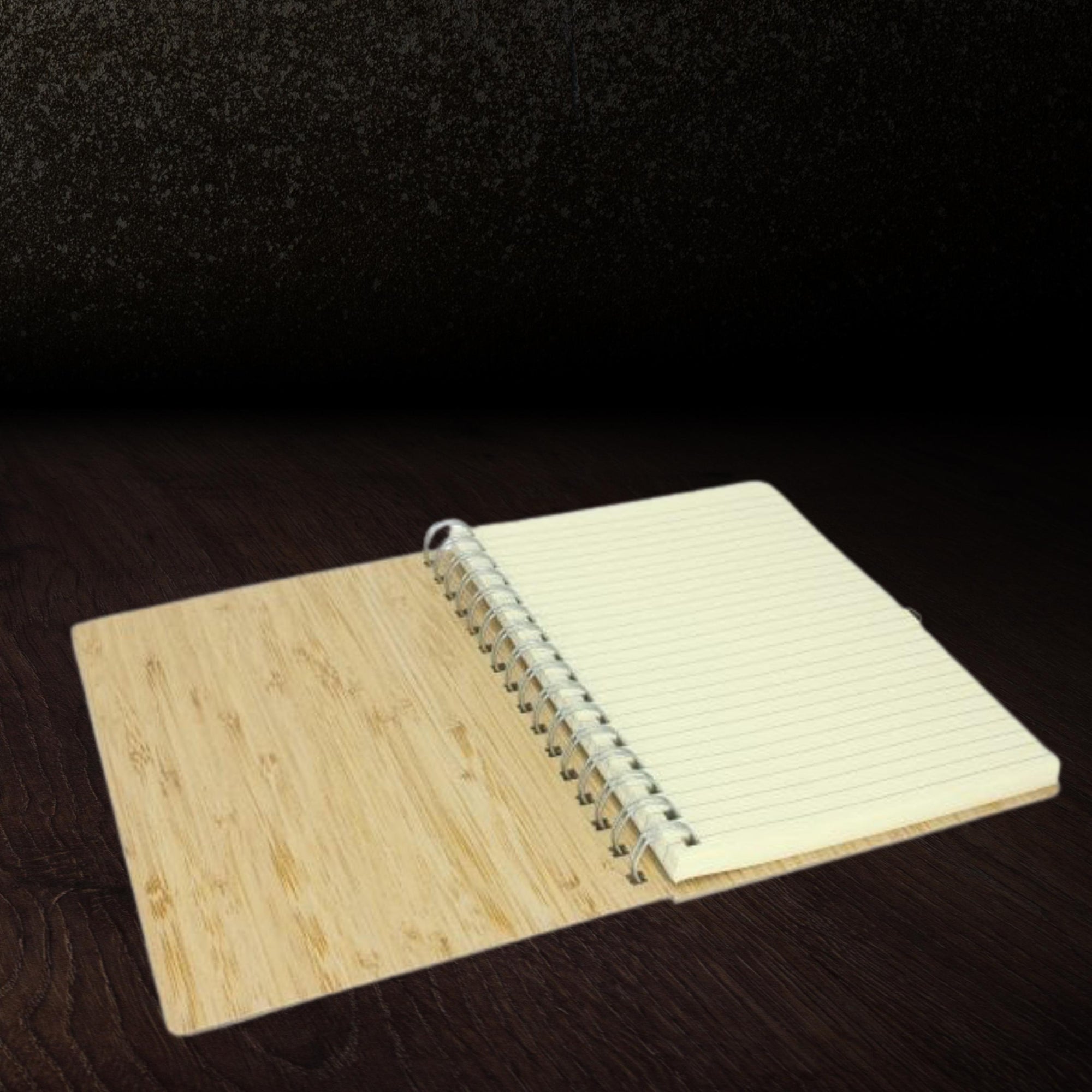 Christmas Personalised Engraved Bamboo Notebook, Customised Recipe Book, Travel Journal, Birthday/ Xmas New Year Gift, Logo Corporate Stationary Present