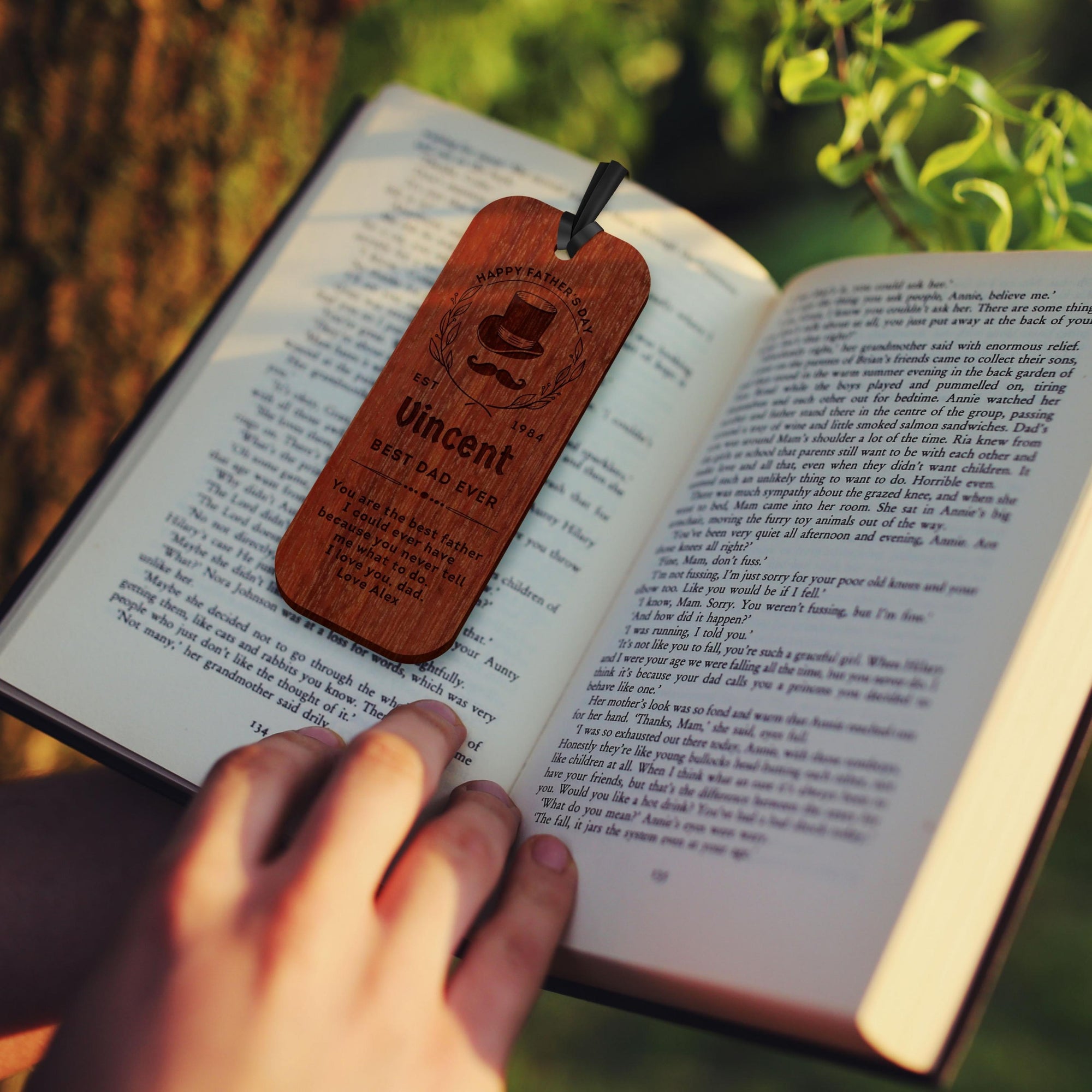 Personalised Wooden Bookmark, Custom Timber Teacher Bookmarks, Logo Engraved Book Card, Name Tags, Gift For Him, Dad/ Corporate, Wedding Favours