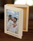 Personalised Wooden Keepsake Memory 5"x7" Photo Frame Book Box, Engraved Custom Picture Frames, Housewarming/ Birthday, Mom-Dad, Teacher, Grandparents, Godparents, Baby, Wedding Favour