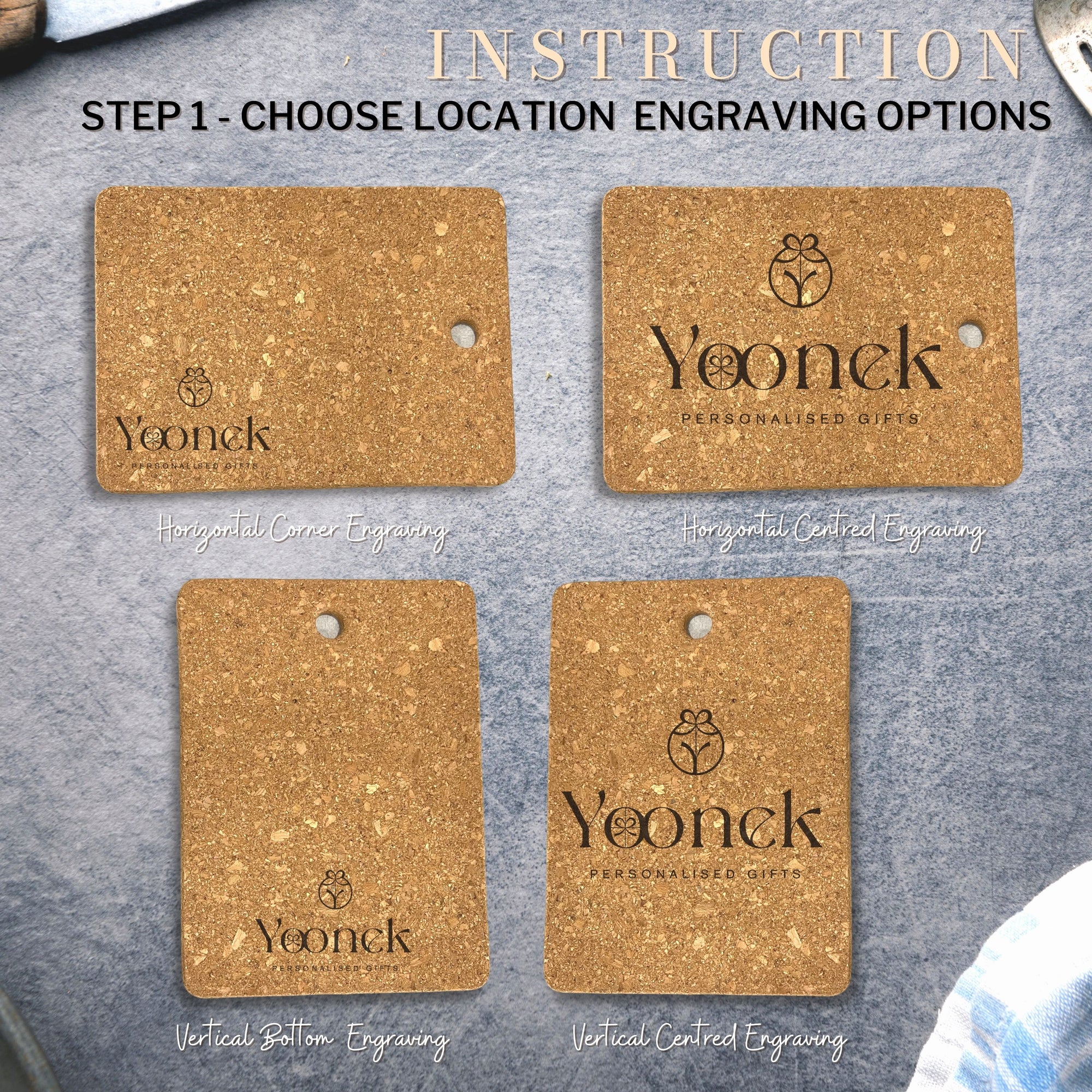 Personalised Round Cork Heat Pot Stand/ Holder, Custom Engraved Proof Mat Hot Pad/ Trivet, Wedding, Anniversary, Housewarming, Birthday Gift