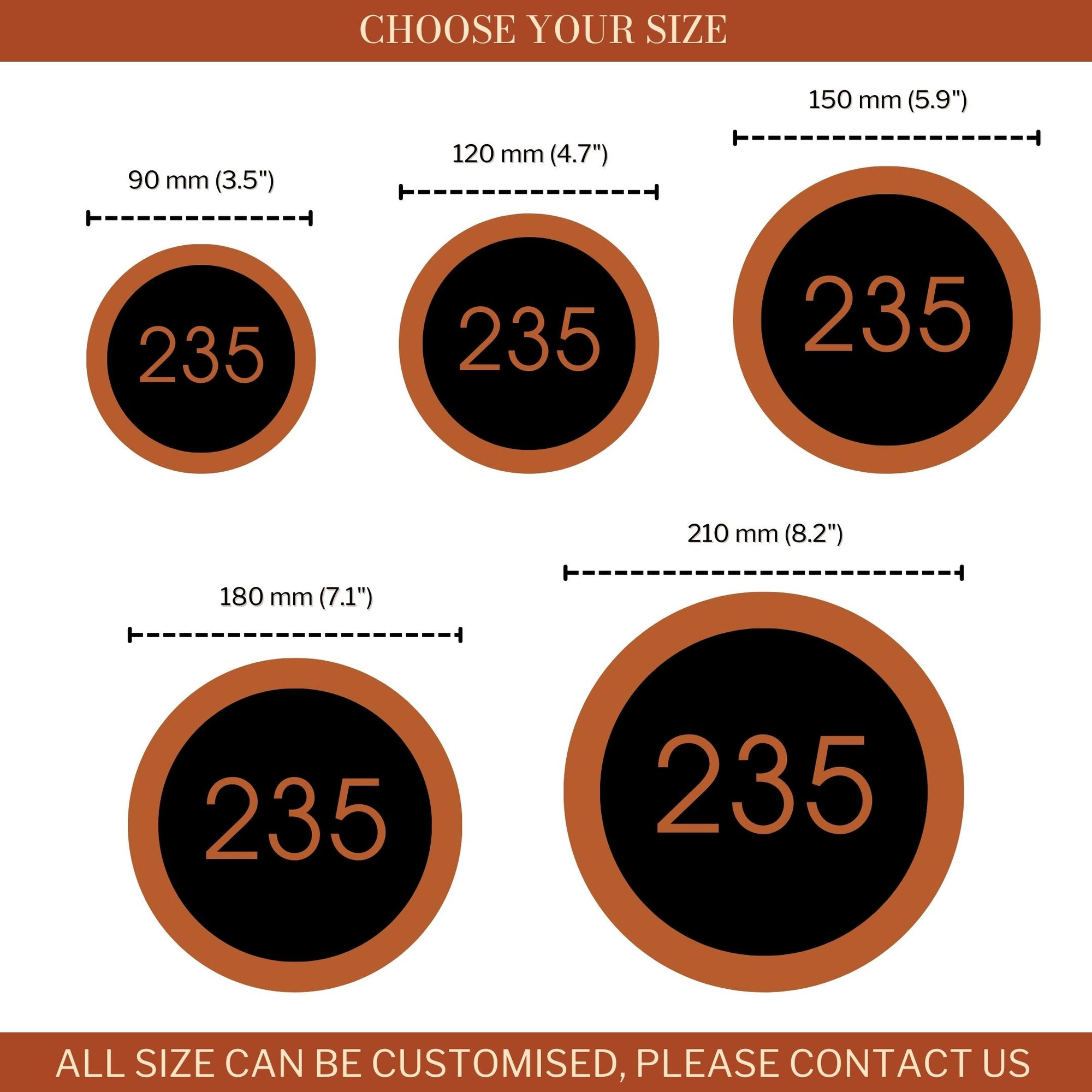 Personalised Round Double Layers Wooden & Acrylic Door Sign, Room Name/ Number Plaque, Laser Cut Company Business Logo, Custom Wall Room Plate, Signage for Office, Apartment, Hotel, Cafe/ Restaurant/ Shopping/ Mall/ House Warming's Gift