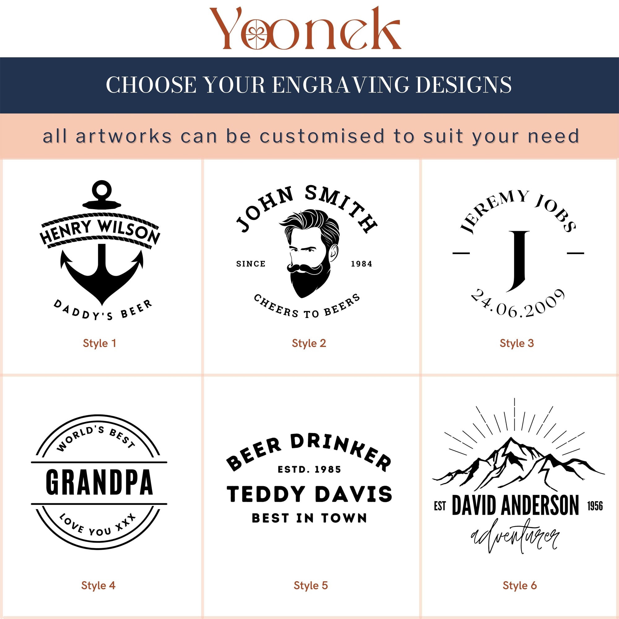 Engraved 580ml Pilsner Beer Glass - Italy