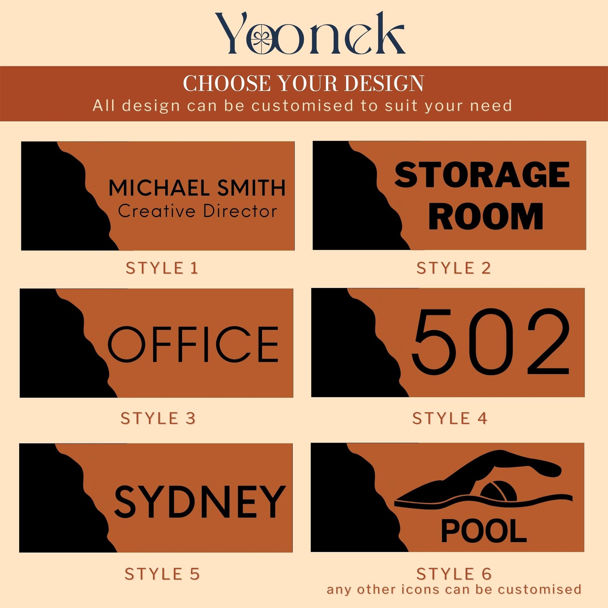 Personalised Three Layers Wooden & Acrylic Door Sign, Room Number Plaque, Laser Cut Custom Wall Room Plate, Business Logo, Company Signage for Office, Apartment, Hotel, House Warming, Grand Opening's Gift