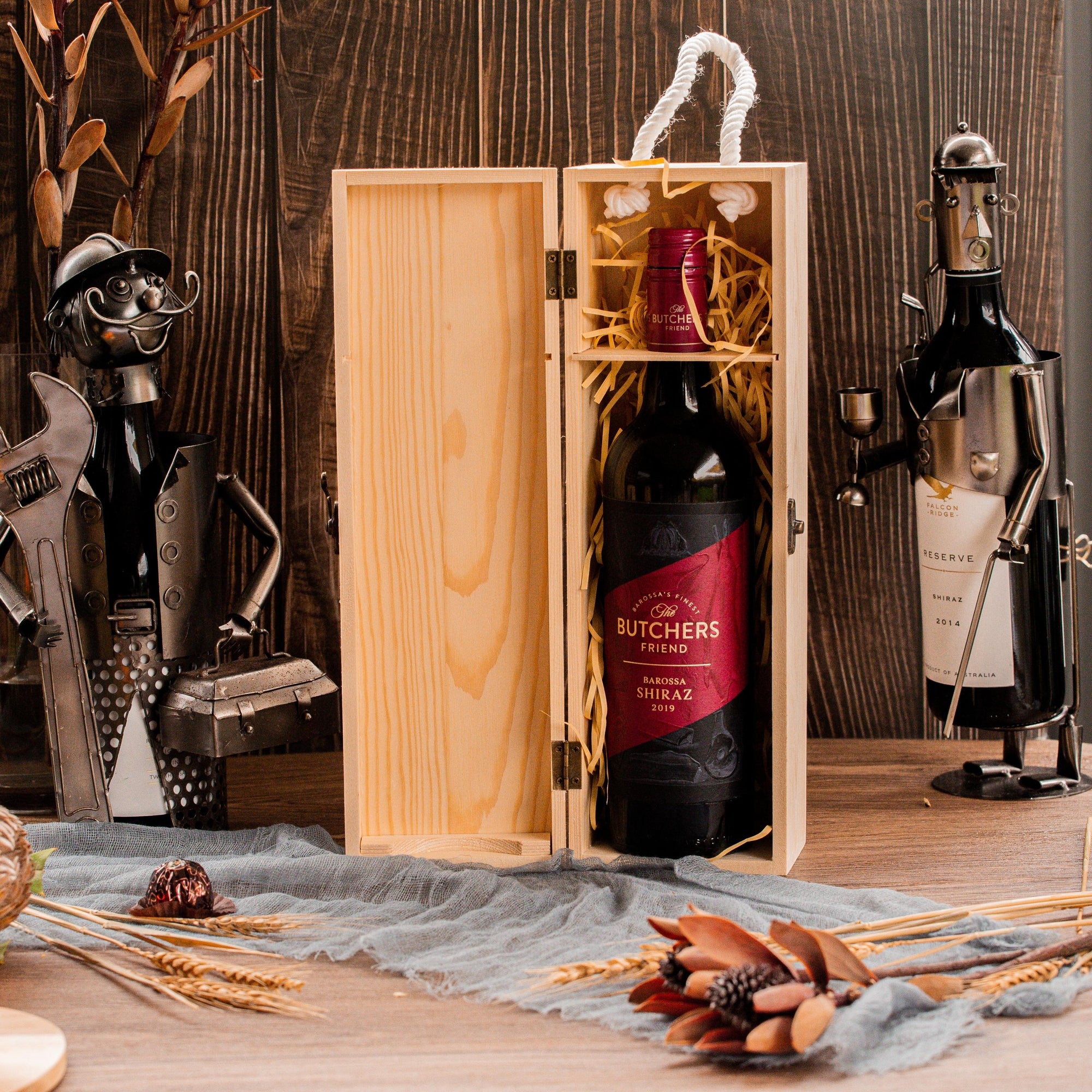 Personalised Pine Wooded Wine Box Gift, Engraved Custom Housewarming/ Birthday Champagne Present Box, Wedding Bridesmaid/ Groomsman, Thank You God Parents Favour, Mother's, Father's Day