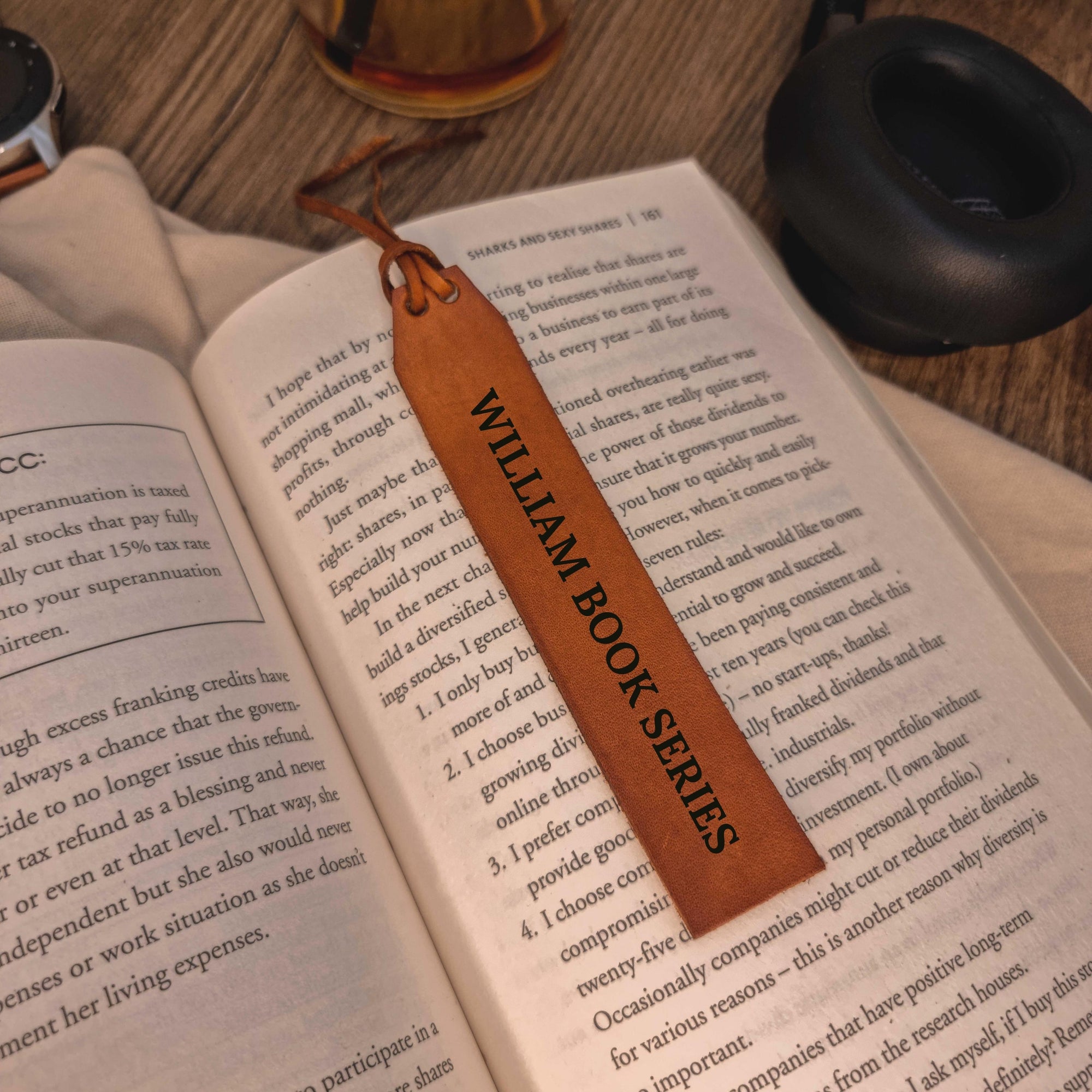 Personalised Cowhide Real Leather Bookmark/ Travel Luggage Tag, Monogram Custom Engraved/ Gift for Him & Her/ Father/ Birthday/ Mom/ Grandma