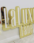 Custom Acrylic 3D Double Layered Business Logo Sign, Personalised Rose/ Gold Mirror Names, Coffee, Retail, Spa, Eyelash Signage