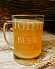 Engraved 600ml Classic Beer Glass / Tankard Mug