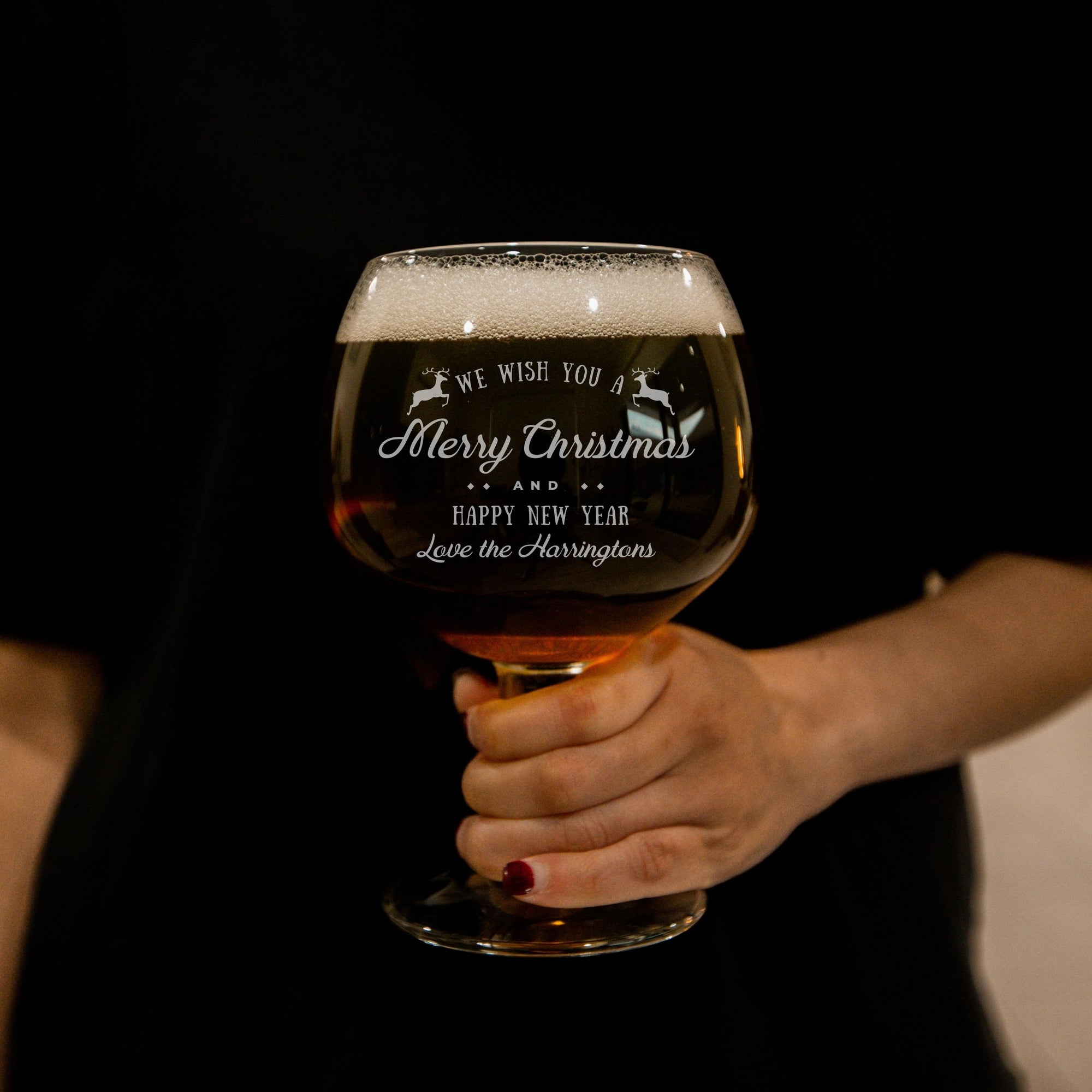 Christmas Personalised Set of 4 Beer - Portugal Glasses, Custom Engraved  Pilsner Tank Mug, Corporate/ Father/ Housewarming Gift, Xmas, New Year Favour Present