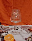 Personalised Red Wine 580ml Glasses, Laser Custom Engraved Champagne Glass, Corporate/ Birthday Housewarming Gift, Wedding Bridesmaid Favour