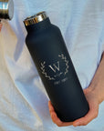 Personalised Engraved Stainless Steel Insulated Water Bottle, Laser Cut Custom Logo, Travel Thermal Drink, Corporate Birthday Teacher Gift