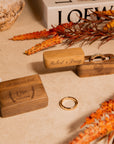 Personalised Wooden Engagement Proposal Ring Bearer Box, Custom Engraved Wedding Single Slot Solid Walnut Rectangle Ring Holder Storage, Anniversary Gift