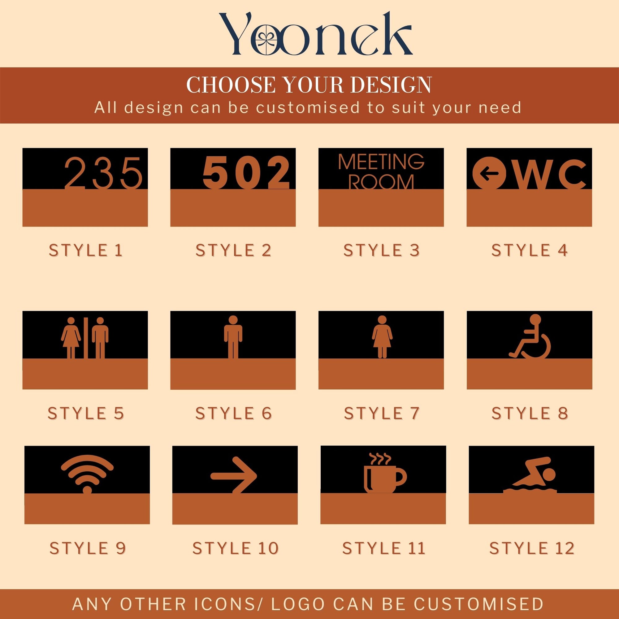 Personalised Double Layers Wooden & Acrylic Door Sign, Room Name/ Number Plaque, Laser Cut Custom Wall Room Plate, Signage for Office, Apartment, Hotel, Cafe/ Restaurant/ Shopping/ Mall/ House Warming's Gift