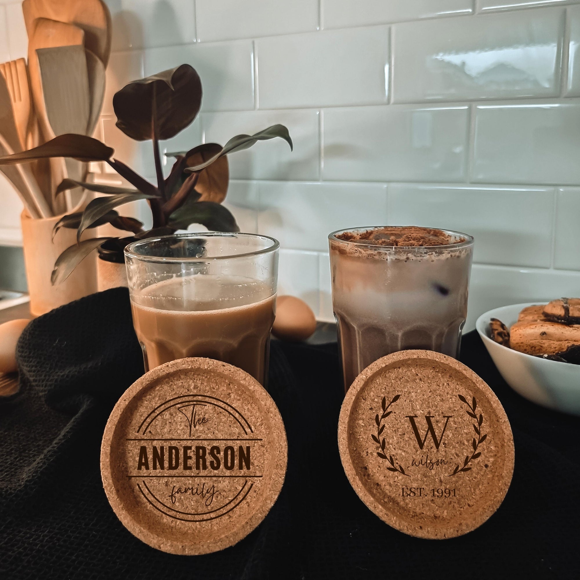 Personalised Round Cork Coaster/ Lid