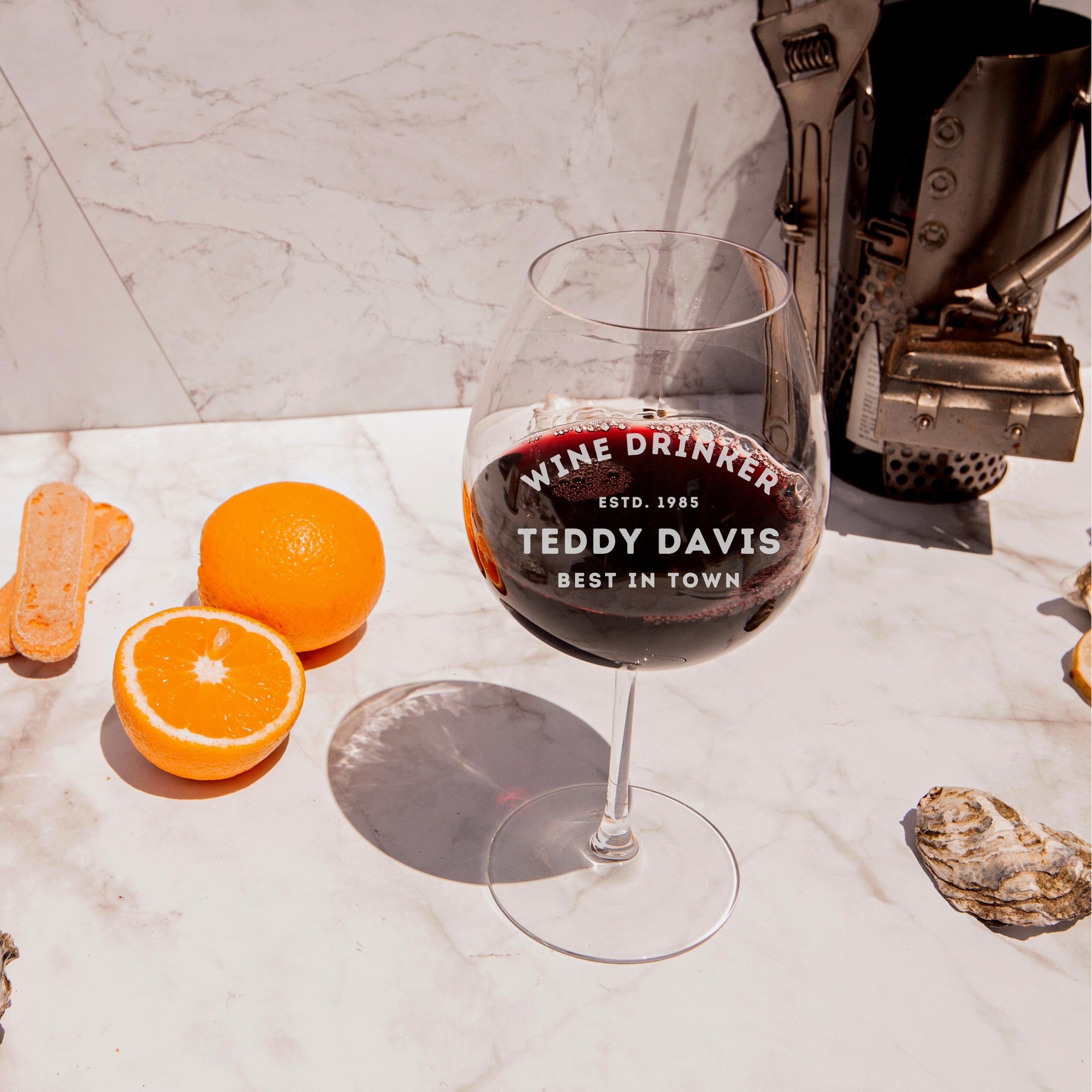 Personalised Wine 670ml Glasses, Custom Engraved Monogram Cocktails, Champagne Glass, Corporate/ Housewarming Gift, Wedding Bridesmaid Favour