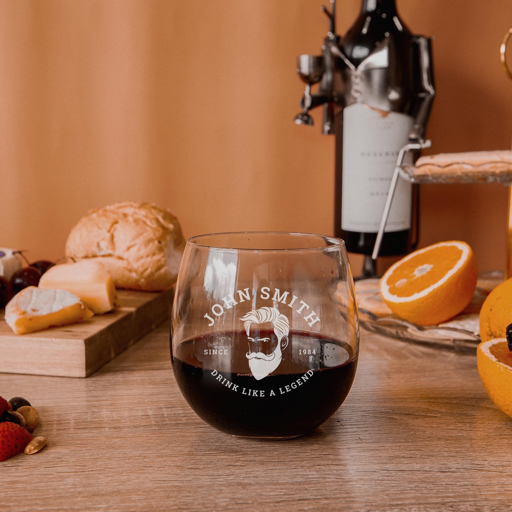 Personalised Set of 2 Red & White Wine - Portugal Glass, Custom Engraved Monogram Initial Champagne Glasses, Corporate/ Housewarming Gift, Wedding Bridesmaid Favour