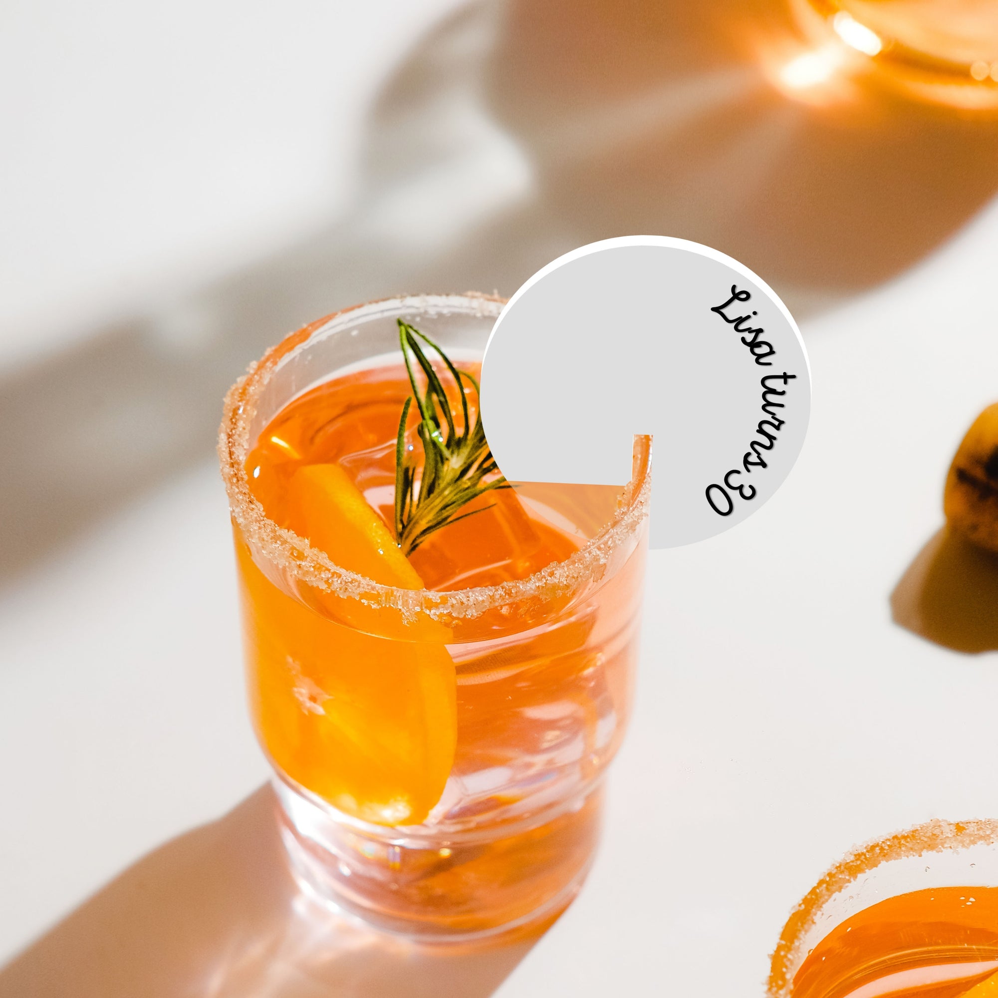 Custom Engraved Acrylic/Wooden Drink Tags/ Charm, Toppers, Wedding Favours, Personalised Place Name Seating Glass Hanging Plaque Party Decor