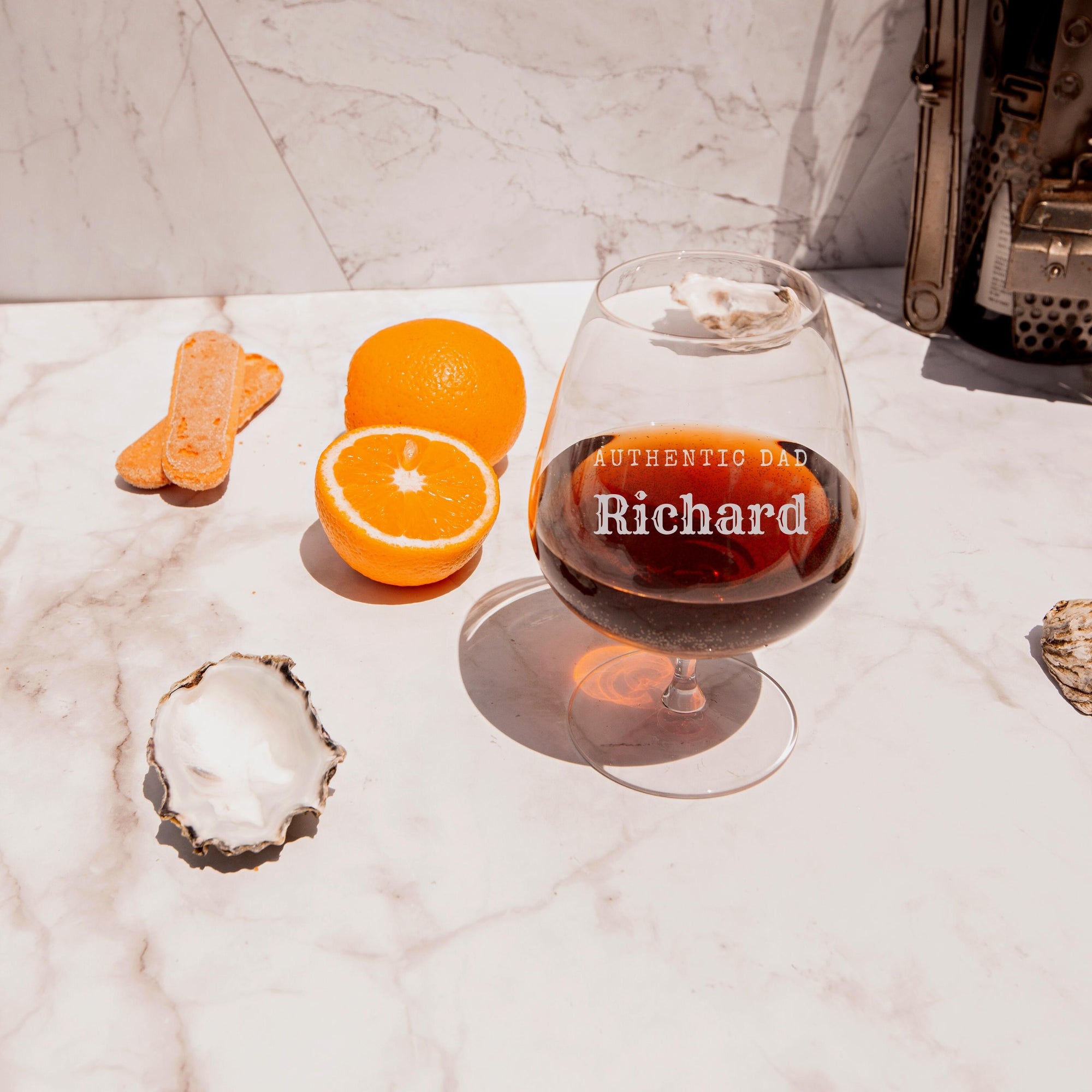 Engraved 610ml  Brandy Balloon Crystal Glass, Personalised Custom Monogram Glassware, Housewarming Groomsmen Bridal Wedding Corporate Gift