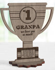 Personalised Number One Teacher/ Soccer, Basket Ball Coach, Trophy Wooden Keepsake, Gifts for