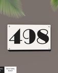 Personalised Floating House Number Mirror Acrylic Sign, Custom Laser Cut Modern Business/ Hotel Room/ Mailbox/ Apartment Door Signage Address Plate