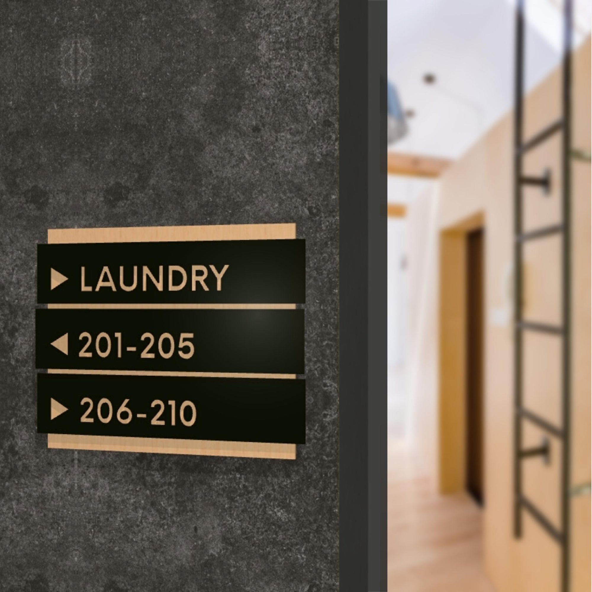 Personalised Wooden & Acrylic Wayfinding/ Location Signage/ Custom Made Directional Sign, Room Name/ Arrow Signs, Number Plaque, Wall Room Plate, Company Signage for Office, Apartment, Hotel