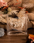 Personalised Medium Rectangle Clear Glass Vase, Custom Engraved Memorial Wedding Gift for Bridesmaid, Mother of Bride/ Groom, Housewarming, Anniversary