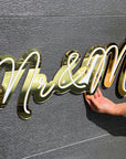 Custom Acrylic 3D Double Layered Name Sign, Personalised Rose/ Gold Mirror Names, Ceremony/ Event/ Bridal Shower/ Wedding/ Engagement/ Birthday Signage