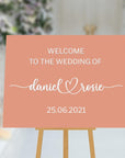 Custom Acrylic Wedding Welcome 3D Sign, Personalised Rose/ Gold Mirror Names, Ceremony/ Event/ Engagement/ Bridal Shower/ Birthday Signage on Easel