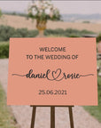 Custom Acrylic Wedding Welcome 3D Sign, Personalised Rose/ Gold Mirror Names, Ceremony/ Event/ Engagement/ Bridal Shower/ Birthday Signage on Easel