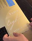 Custom Engraved Acrylic Wedding Rectangle Bar Table Menu, Personalised Banqueting Tables Drink Plaque, Luxury Wedding Decor Ceremony/ Elegant Event / Engagement/ Bridal Shower/ Birthday Number Signs