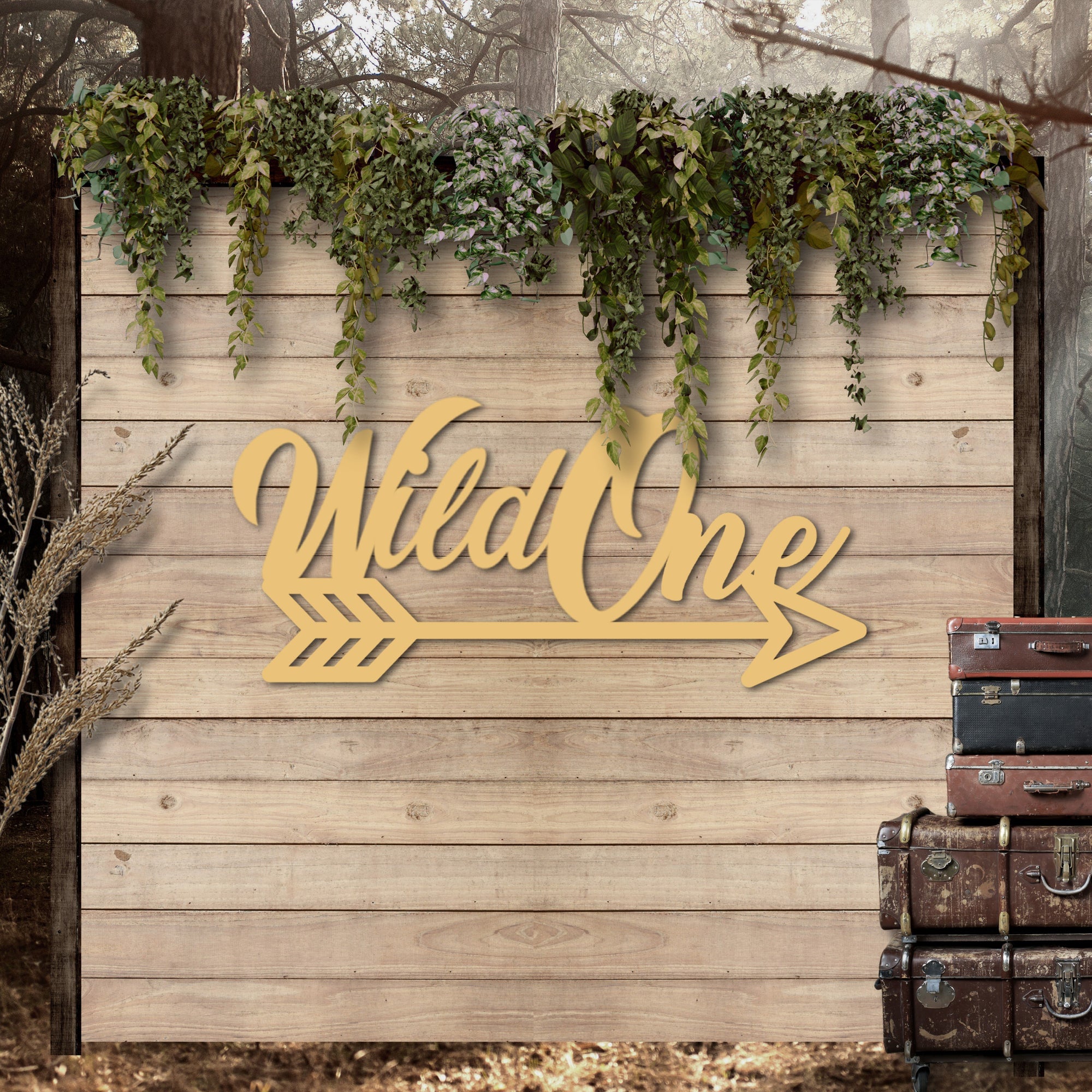 First Birthday/ Christening/ Baptism Shower/ Arrow Wild One Sign Hoop, Personalised Laser Cut Event Wooden Newborn Baby Name Round Crown Signs, Photo Prop/ Party Decor Australia