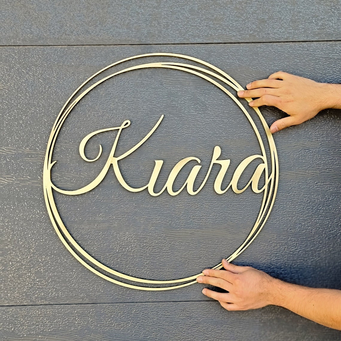 Custom Sribble Circle Name Hoop Sign