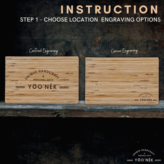 Engraved Small Bamboo Serving/ Chopping Board