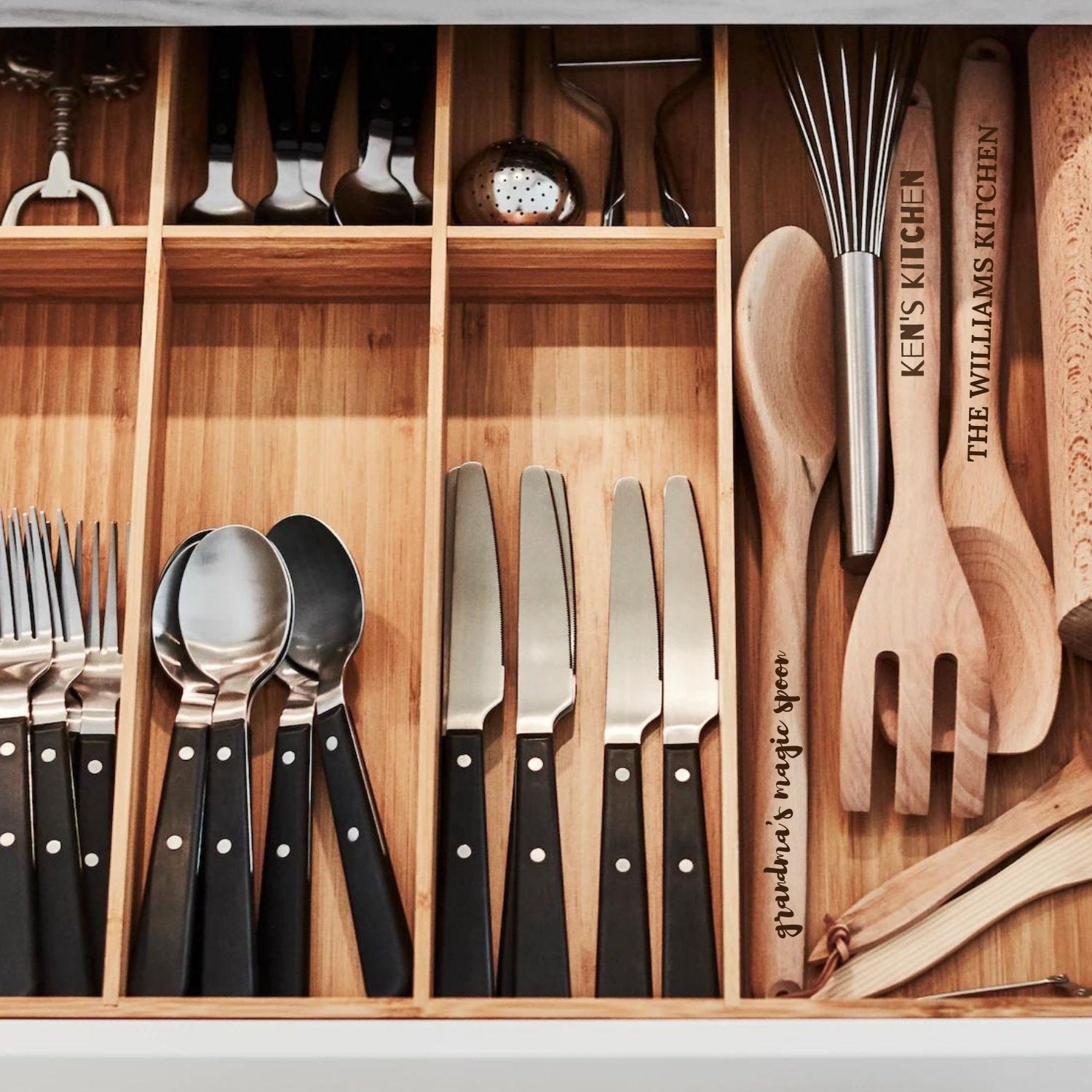 Personalised Wooden Mixing Spoon, Custom Laser Engraved Timber Spatulas Utensils Cooking, Wedding/ Bridal Shower/ Birthday Anniversary Gift